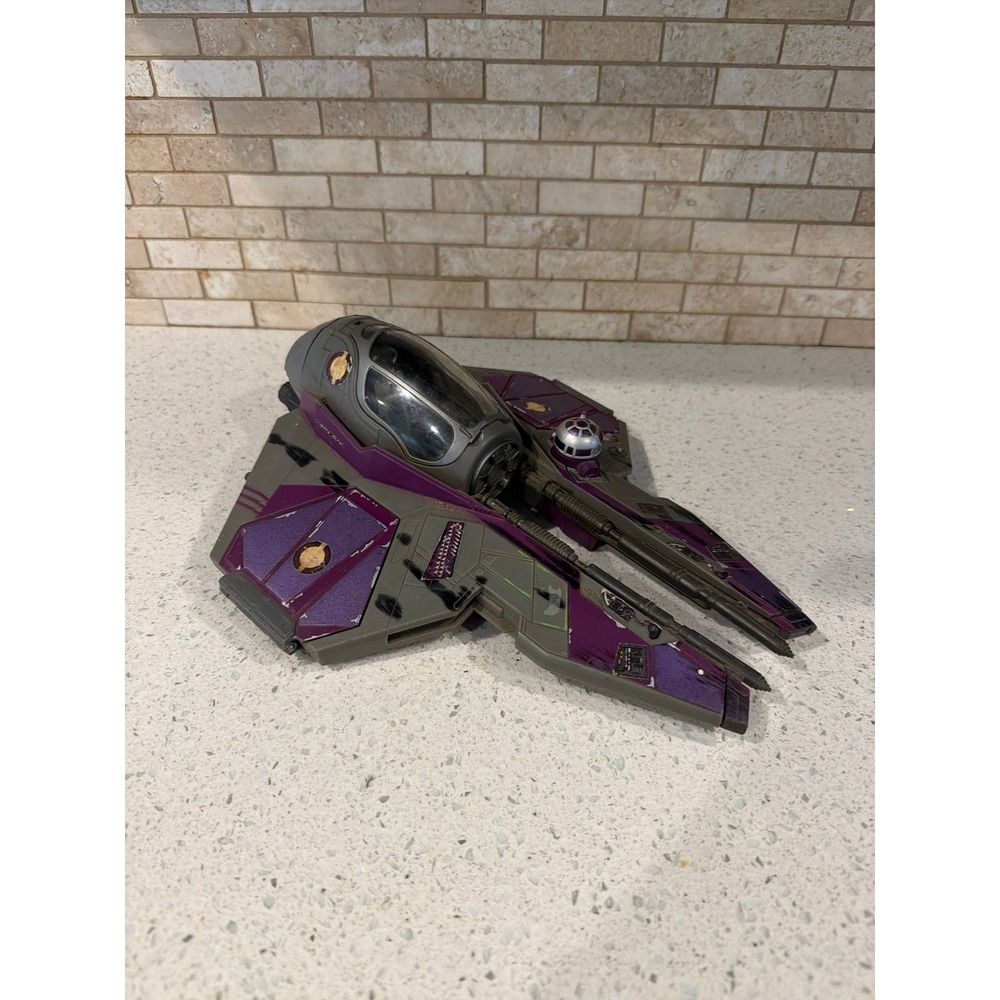 Star‎ Wars Saga Collection MACE WINDU JEDI STAR FIGHTER 12" Vehicle 2004 Hasbro
